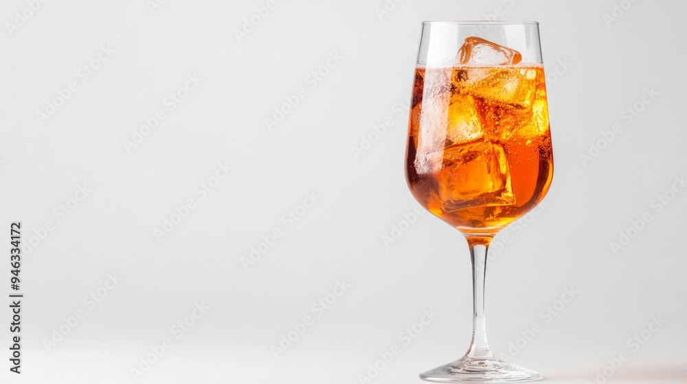 A glass of aperol with a slice of orange A glass of aperol with a slice of orange