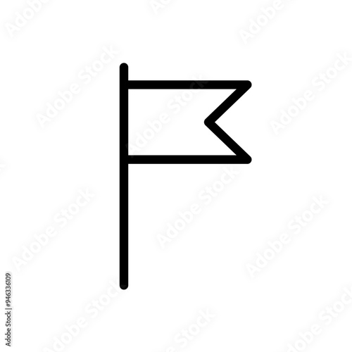 flag, banner, marking - vector icon