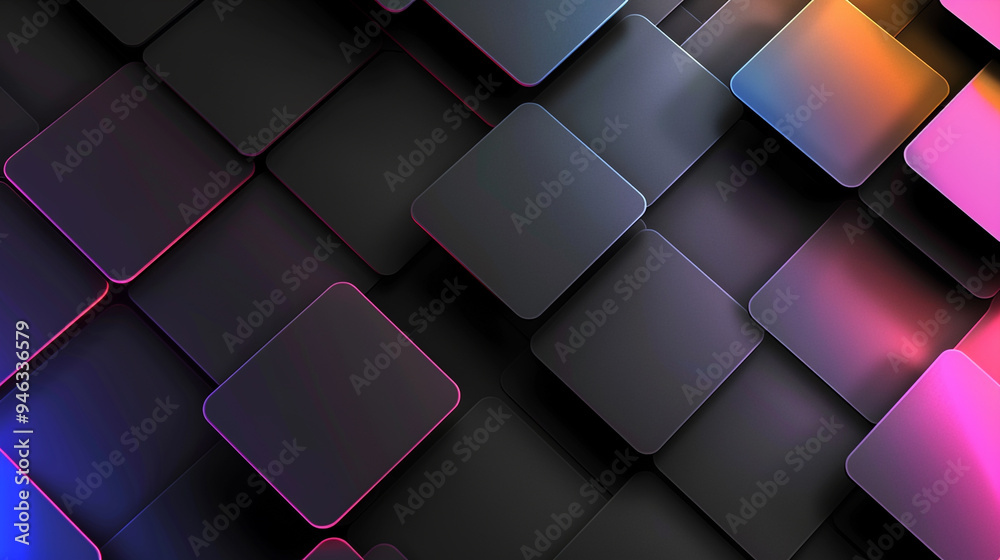 Modern black abstract web banner creative design, Black, Tech Background with a Geometric 3D Structure Modern black abstract web banner creative design, Black, Tech Background with a Geometric 3D Structure