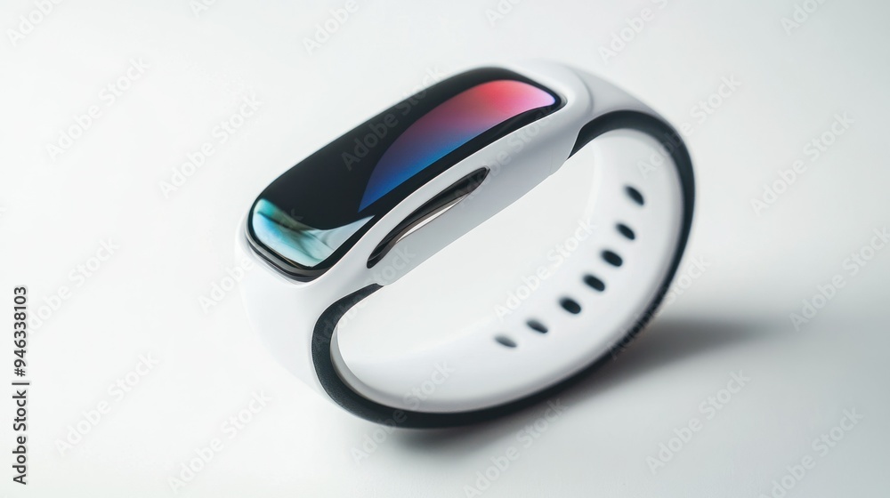 White and Black Smartwatch with Colorful Display White and Black Smartwatch with Colorful Display