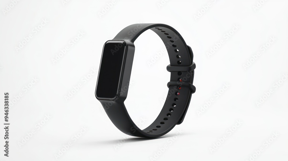 Black Fitness Tracker with Screen and Strap Black Fitness Tracker with Screen and Strap