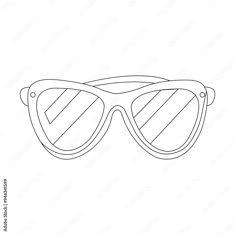 Illustration of black sunglasses design. Illustration of black sunglasses design.