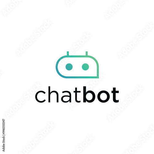 Chat bot simple logo icon vector