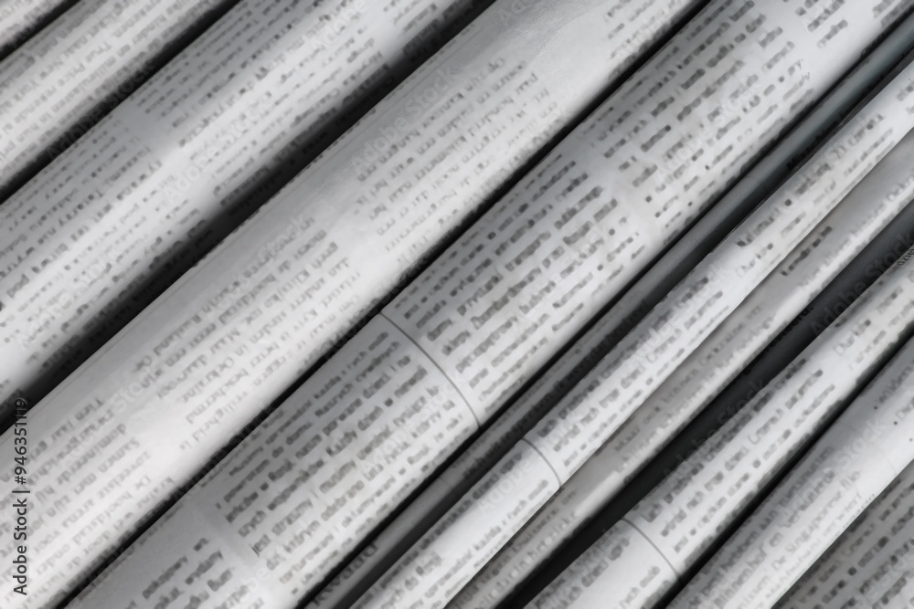 Obraz premium Many newspapers in different languages as background, closeup