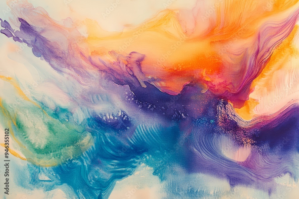 Vibrant Abstract Watercolor Swirls Vibrant Abstract Watercolor Swirls
