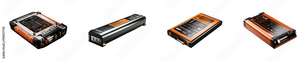 Set, collection of Mobile Battery isolated on transparent background. Set, collection of Mobile Battery isolated on transparent background.