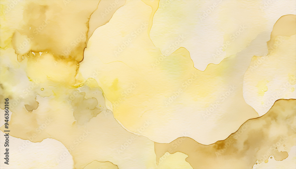 Fototapeta premium Abstract watercolor background in earth pastel hues, featuring brushstrokes and dynamic splashes of color.