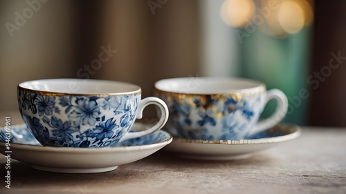Vintage Teaware in Watercolor, Classic Tea Set Illustration