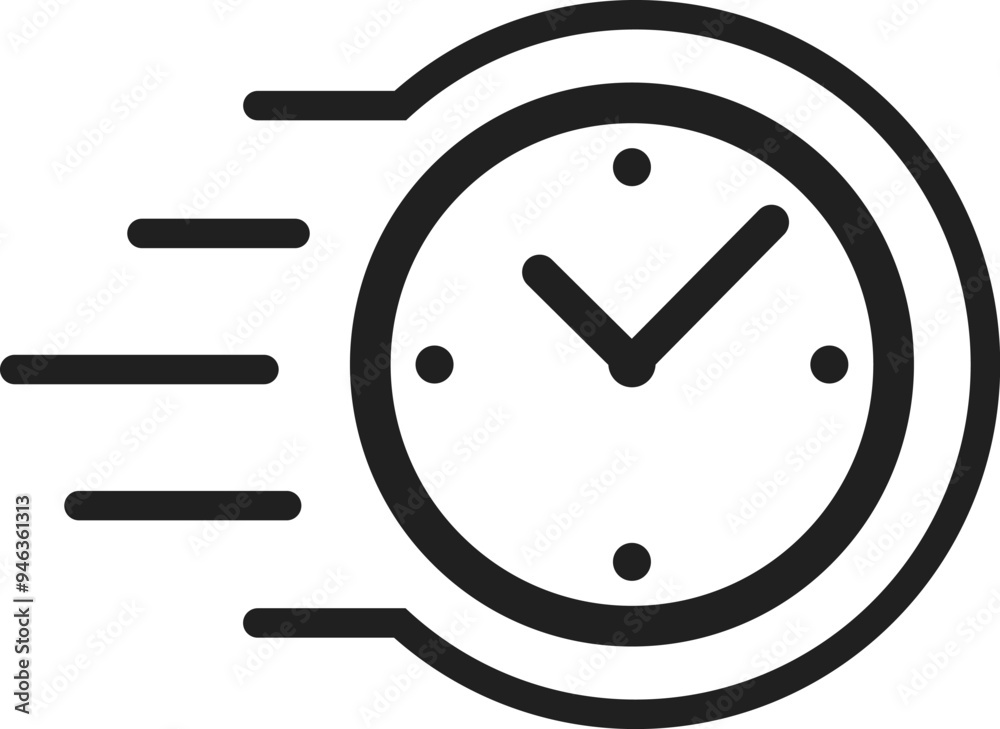 Fast quick time timer response sign icon vector illustration design