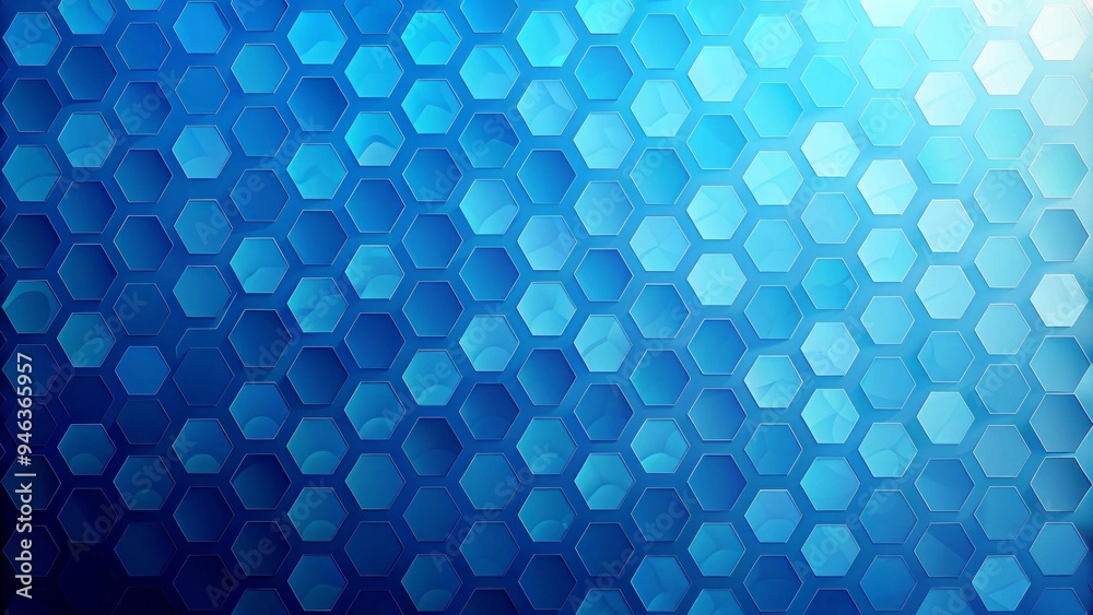 Vibrant blue abstract gradient background with subtle hexagonal pattern ...