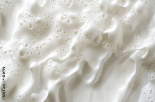 white milk foam bubbles on a white background
 photo