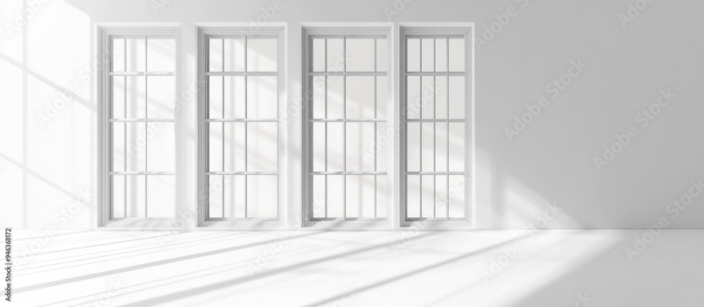 Three Windows in a Minimalist Room Three Windows in a Minimalist Room