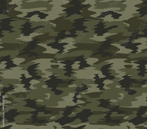 forest camouflage army seamless pattern, military background, hunting textile design