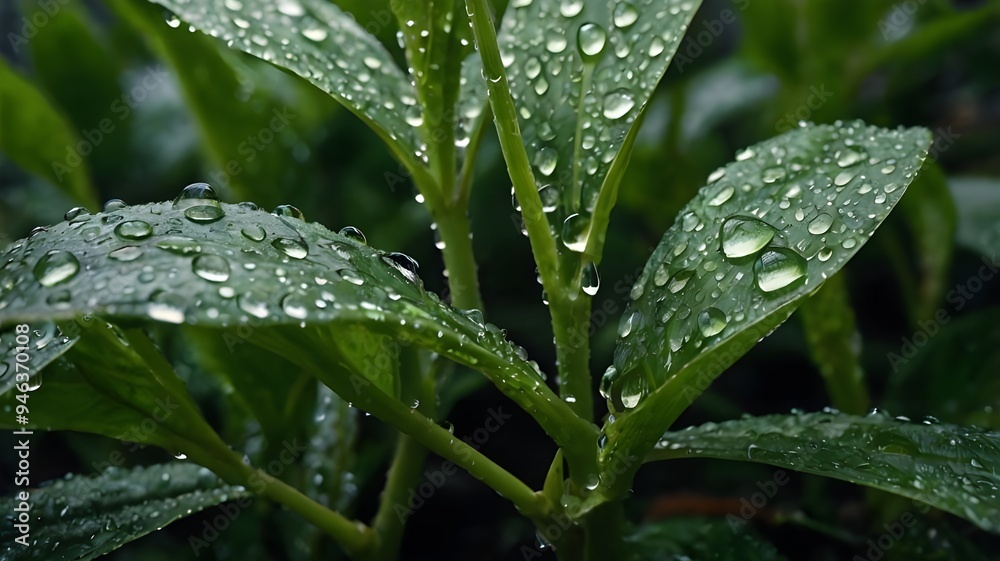 rain drops on a leaf rain drops on a leaf