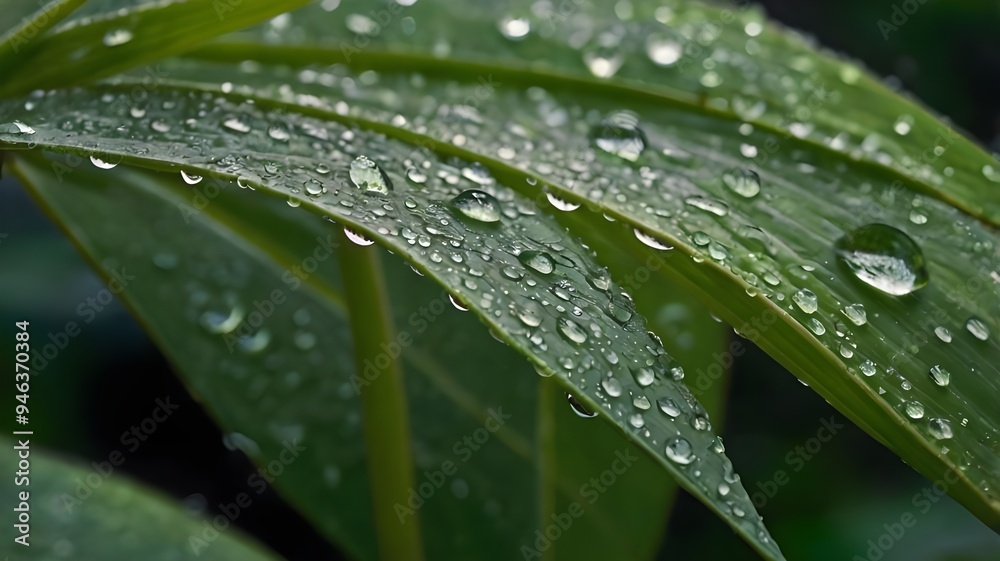 water drops on a leaf water drops on a leaf