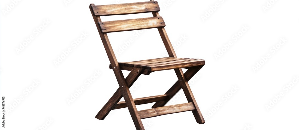 Wooden Folding Chair Isolated on White Background Wooden Folding Chair Isolated on White Background