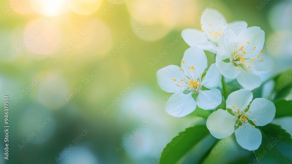Delicate White Blossoms in Spring Sunshine Delicate White Blossoms in Spring Sunshine