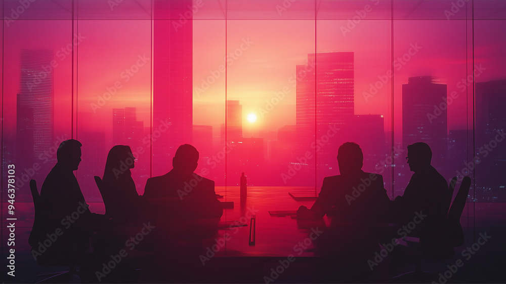 Abstract blurred background of modern office interior. Mock up, toned
