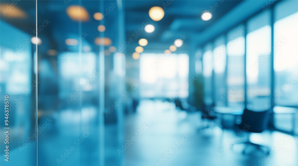 Abstract blurred background of modern office interior. Mock up, toned Abstract blurred background of modern office interior. Mock up, toned