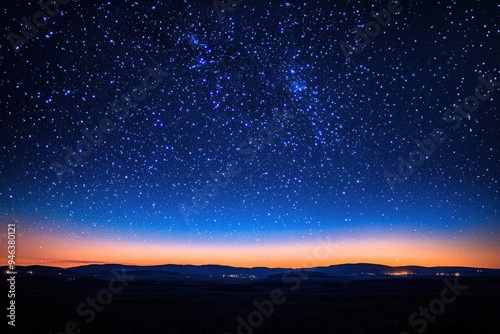 The milky way is shining bright over a rural landscape