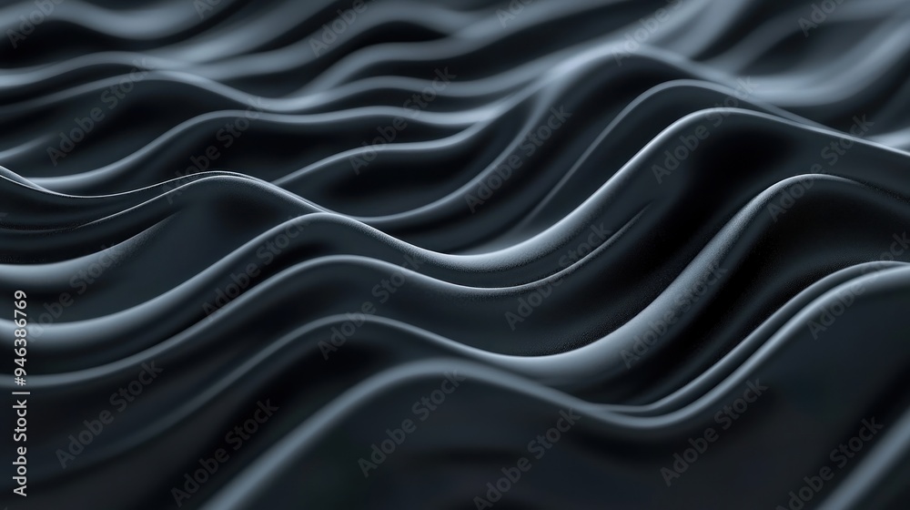 Abstract Black Fabric Waves Abstract Black Fabric Waves
