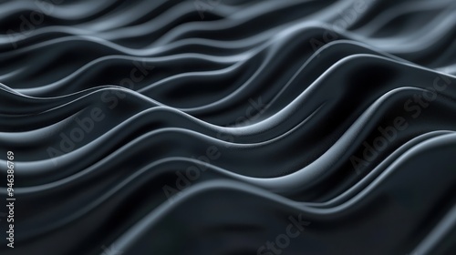 Wallpaper Mural Abstract Black Fabric Waves Torontodigital.ca