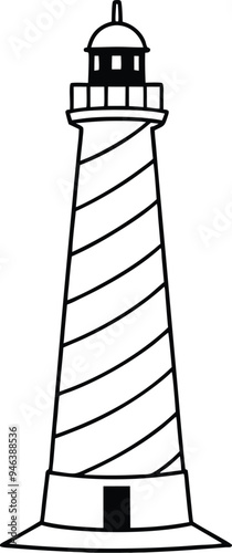 Explore the world of tall striped lighthouses with this engaging and colorful kids coloring book
 photo