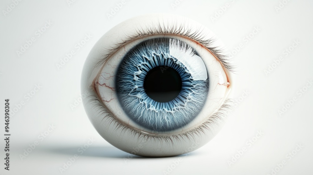 A Close-Up View of a Realistic Human Eye