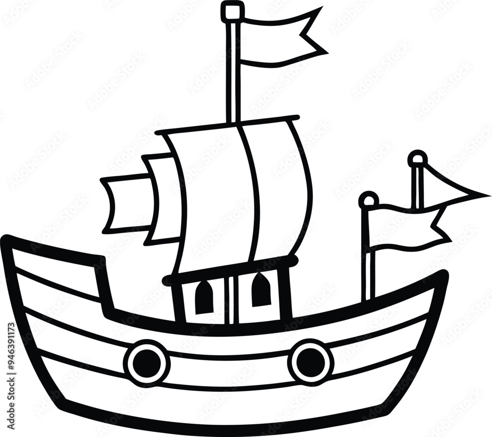 Fun pirate ship coloring book with a flag perfect for little explorers
Fun pirate ship coloring book with a flag perfect for little explorers