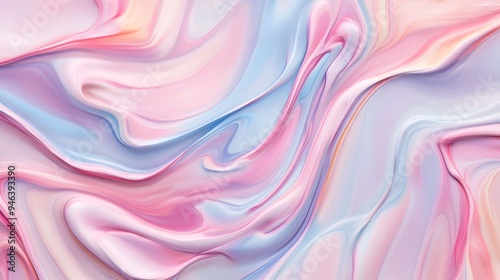 Wallpaper Mural Colorful pastel swirls of liquid cream against an abstract background. Soft and smooth color waves for a creative design Torontodigital.ca