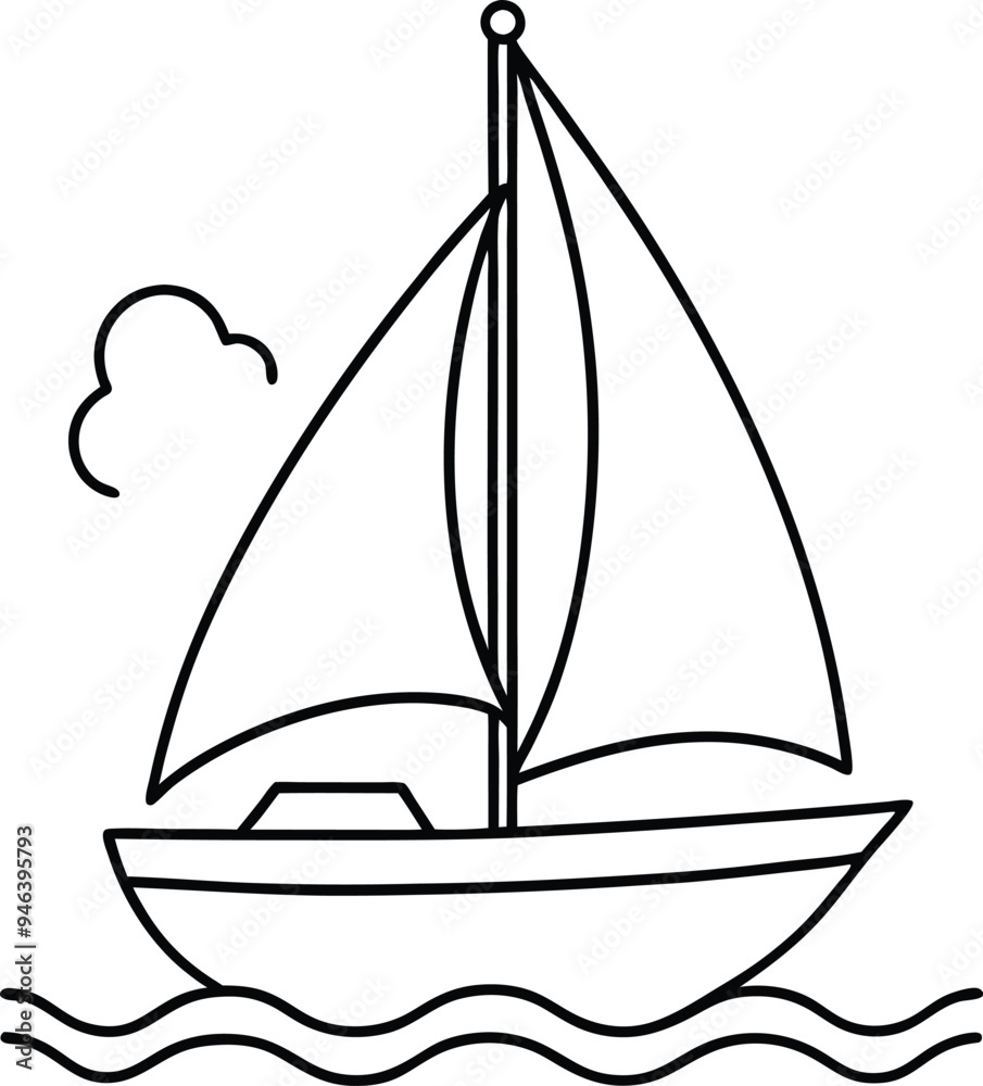 A small sailboat catching the wind with its sail perfect for kids who love the sea
A small sailboat catching the wind with its sail perfect for kids who love the sea