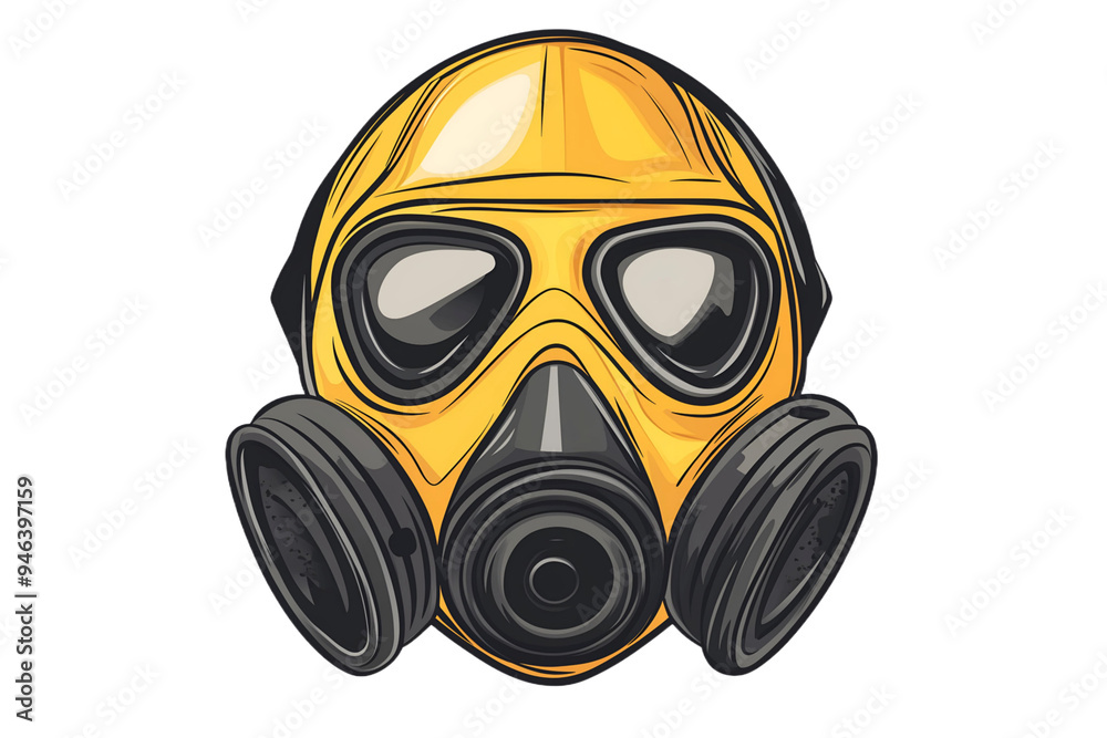 bio-hazard Protective gas mask isolated on transparent background bio-hazard Protective gas mask isolated on transparent background
