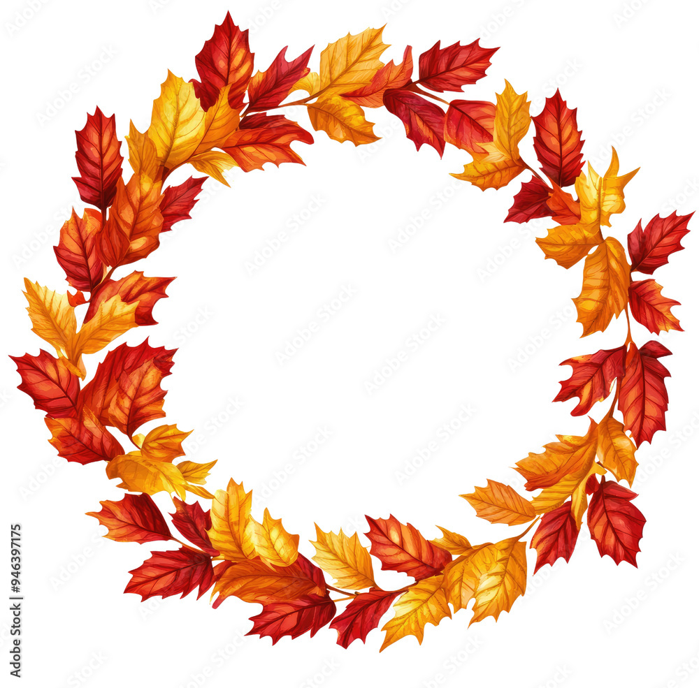 Rounded Autumn Leaves Frame Clip Art, Vibrant Fall Colors on Transparent or White Background. Halloween or Thanksgiving Seasonal Decorations and Crafts for Banner or Poster Rounded Autumn Leaves Frame Clip Art, Vibrant Fall Colors on Transparent or White Background. Halloween or Thanksgiving Seasonal Decorations and Crafts for Banner or Poster
