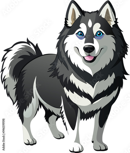 Alaskan Malamute Dog Vector, Clipart