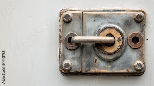 A close-up of a metallic lock on a plain, neutral background, highlighting the strength and simplicity of secure design.