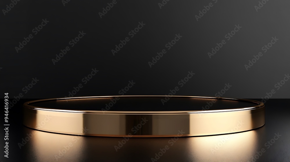 elegant Black Friday backdrop featuring a gold-rimmed podium for merchandise. elegant Black Friday backdrop featuring a gold-rimmed podium for merchandise.