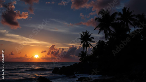 beautiful sunset over the sea,calm,relaxing