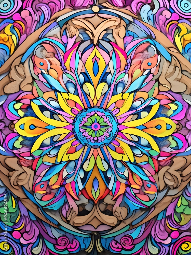 Abstract mandala art background Abstract mandala art background