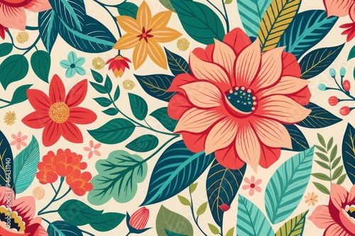 seamless floral pattern, pattern background with flowers