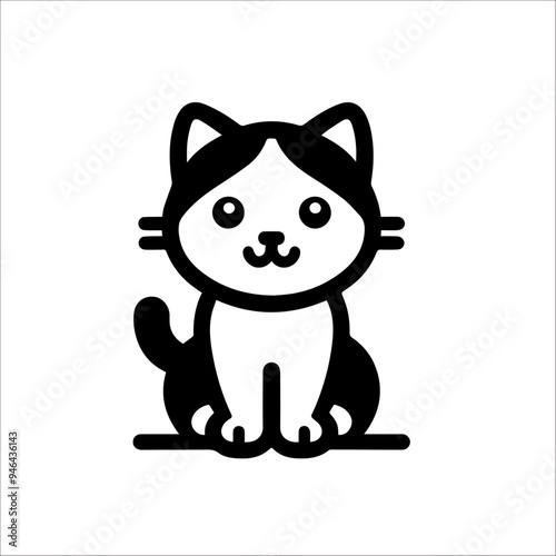 cat icon in white background.