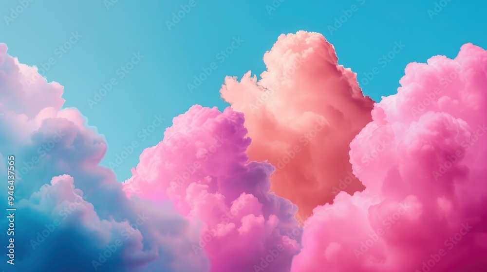 Dreamy Pink and Blue Cloudscape Dreamy Pink and Blue Cloudscape