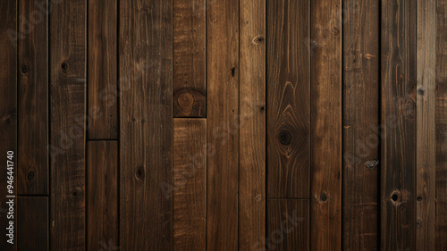 Fondo de tablón de madera de color marrón oscuro, papel tapiz. Antiguo fondo de madera con textura oscura grunge, la superficie de la antigua textura de madera marrón, vista superior de paneles.	
