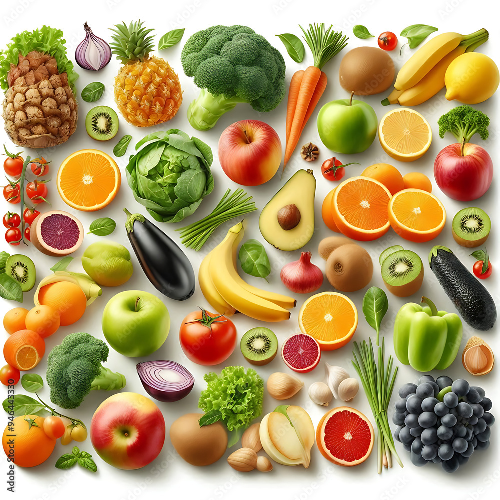 A wicker basket filled with fresh vegetables and fruits, including broccoli, carrots, tomatoes, lettuce, grapes, apples, onions, and cabbage, arranged in a lush outdoor garden setting.
A wicker basket filled with fresh vegetables and fruits, including broccoli, carrots, tomatoes, lettuce, grapes, apples, onions, and cabbage, arranged in a lush outdoor garden setting.
