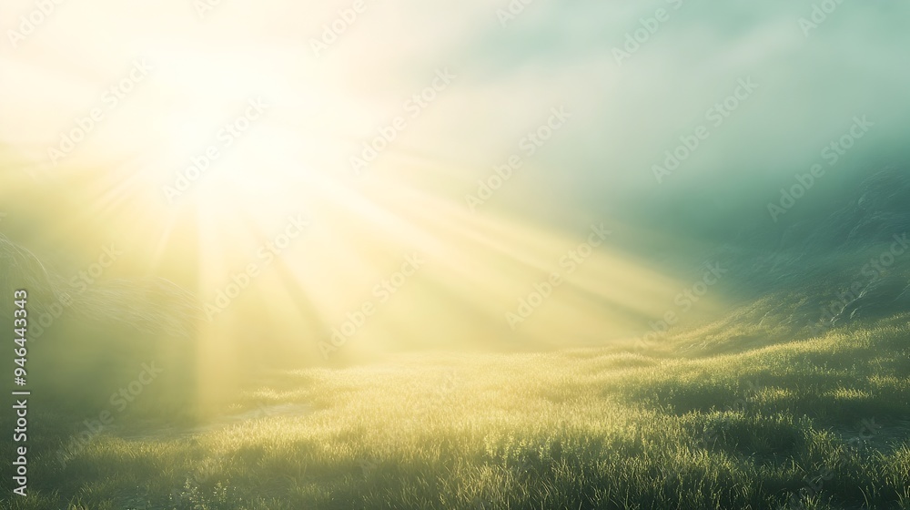 A conceptual image of a landscape gently illuminated by a soft glowing light creating a serene and tranquil atmosphere with a dreamlike and copy space for text or design elements A conceptual image of a landscape gently illuminated by a soft glowing light creating a serene and tranquil atmosphere with a dreamlike and copy space for text or design elements