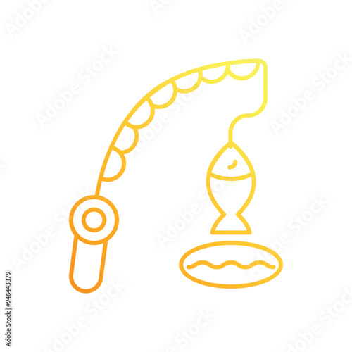 Ice Fishing vector icon