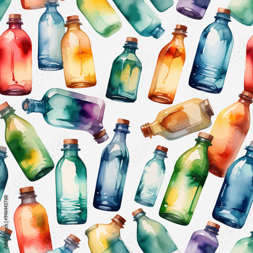 Bottle Ilustration Painting Background Very Cool