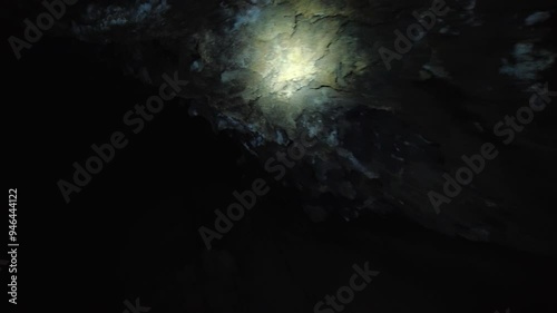 Thunderbolt Cave Beyond the Shadows POV Lava Beds National Monument California USA photo