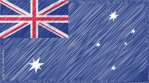 Australia flag vector and fabric style Background design.
