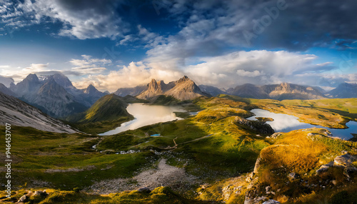 Amazing landscapes with beautiful sky hills and bodies of water.