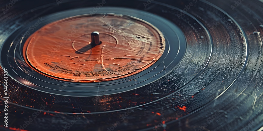 Classic Vinyl Record Texture with Retro Feel Classic Vinyl Record Texture with Retro Feel